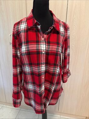 Tommy Hilfiger 100% Cotton Plaid Shirt